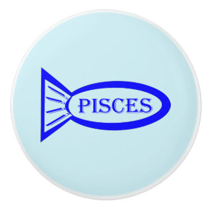 Pisces Star Sign Fish Ceramic Knoop Keramische Knop