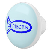 Pisces Star Sign Fish Ceramic Knoop Keramische Knop (Rechts)