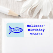 Pisces Star Sign Fish Food Labels (Insitu)