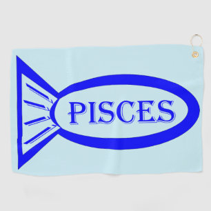 Pisces Star Sign Fish Golfhanddoek