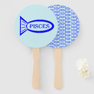 Pisces Star Sign Fish Hand Fan Handwaaier