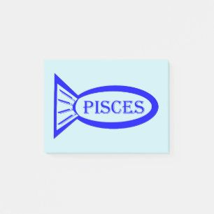 Pisces Star Sign Fish Post waarop Pad staat Post-it® Notes