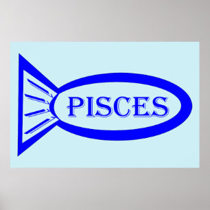 Pisces Star Sign Fish Poster