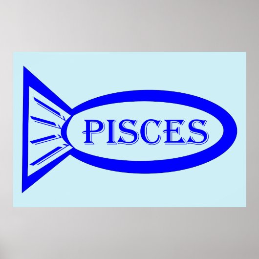 Pisces Star Sign Fish Poster (Voorkant)