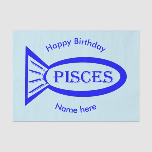 Pisces Star Sign Fish Tissue Paper Tissuepapier (Voorkant)