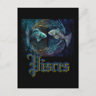 Pisces Sterrenbeeld Ansichtkaart Briefkaart
