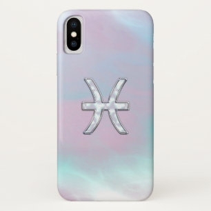 Pisces Sterrenbeeld Symbool Moederparel stijl iPhone X Hoesje