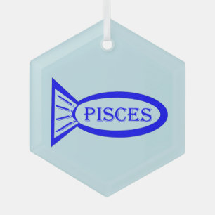 Pisces Sterrenbeeld Vis Glas Ornament