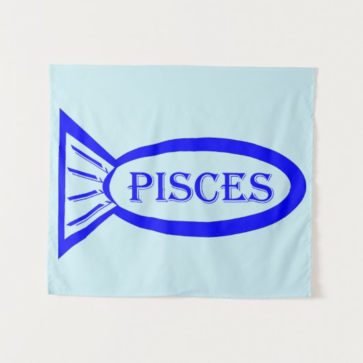 Pisces Sterrenbeeld Vis Tapijt Wandkleed (Voorkant (horizontaal))