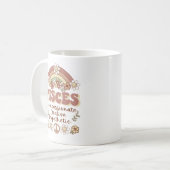 Pisces Super Floral Rainbow Coffee Mug (Devant gauche)