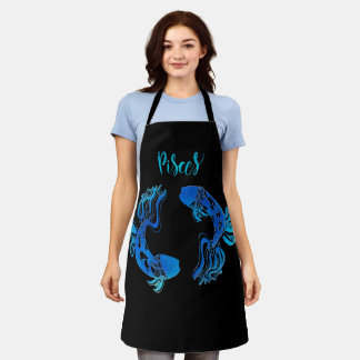 Pisces the fish zodiac water sign blue schort