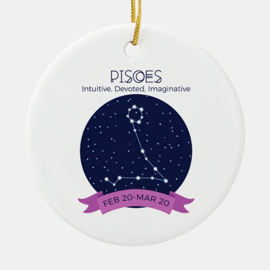 Pisces Traits Keramisch Ornament (Voorkant)