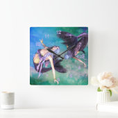 Pisces Vierkante Klok (Huis)