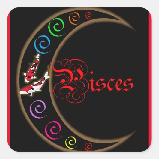 Pisces Vierkante Sticker (Voorkant)