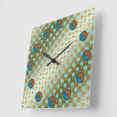 Pisces & Wood Rat  Vierkante Klok (Hoek)