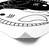 pisces yin yang fish astrology zodiasymbool poster (Hoek)