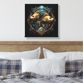 Pisces Zodiac Art Canvas (Insitu (Slaapkamer))