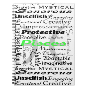 Pisces Zodiac Astrology Traits Collage Notitieboek