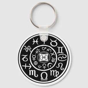 Pisces - Zodiac Constellation & Planetary Design Sleutelhanger