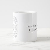 Pisces Zodiac Custom BirthdayMug Jumbo Mok (Voorkant)
