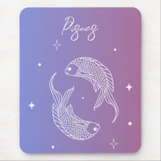 Pisces zodiac horoscoop sterbordgradiënt muismat
