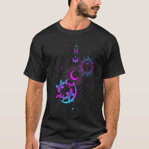 Pisces Zodiac Horoscope Astrology Sign Sacred Sun T-shirt