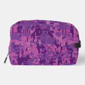 Pisces Zodiac on Fuchsia Pink Digital Camouflage Toilettasje (Achterkant)