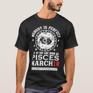 Pisces Zodiac Sign 18 Women Mannen Birthday Par T-shirt