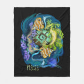 Pisces Zodiac Sign Fleece Deken (Voorkant)