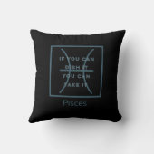 Pisces Zodiac Sign Fun Quote Modern Blue Text Kussen (Achterkant)