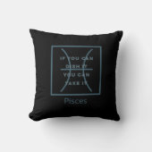 Pisces Zodiac Sign Fun Quote Modern Blue Text Kussen (Voorkant)
