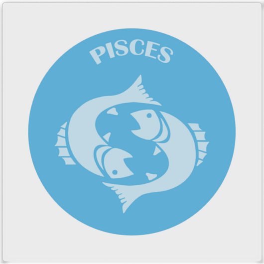 Pisces, Zodiac Sign, Horoscope, Astrology Sticker (Voorkant)