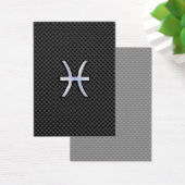 Pisces Zodiac Sign on Carbon Fibre Print (Bureau)