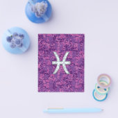 Pisces Zodiac Sign on Fuchsia Digital Camo Flyer (Enkel)