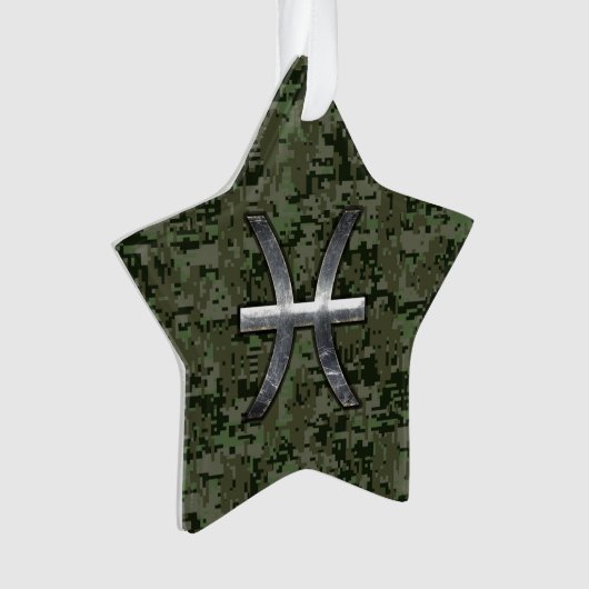 Pisces Zodiac Sign on Woodland Green Camion numéri (devant)