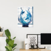 Pisces Zodiac Sign Poster (Thuiskantoor)
