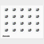 Pisces Zodiac Sign Ronde Sticker (Vel)