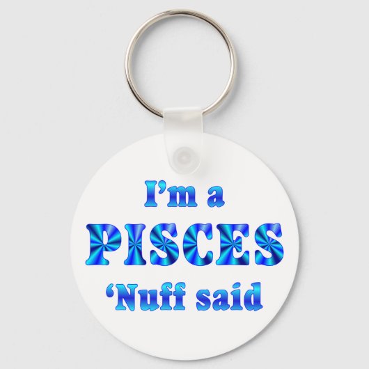 Pisces Zodiac Sign Sleutelhanger (Voorkant)