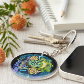 Pisces Zodiac Sign Sleutelhanger (Voorkant Rechts)