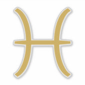 Pisces Zodiac Sign Sticker (Voorkant)