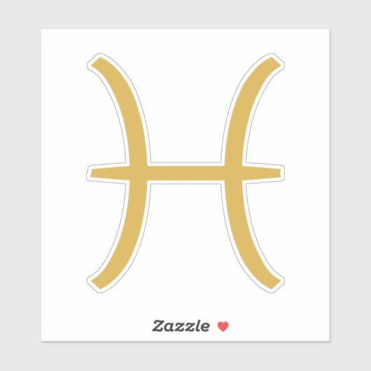 Pisces Zodiac Sign Sticker (Vel)