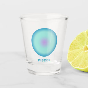 Pisces Zodiac Sign Stylish Gradient Shot Glas