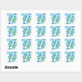 Pisces Zodiac Sign Vierkante Sticker (Vel)