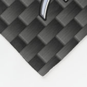 Pisces Zodiac Silver Symbol Carbon Style Fleece Deken (Hoek)