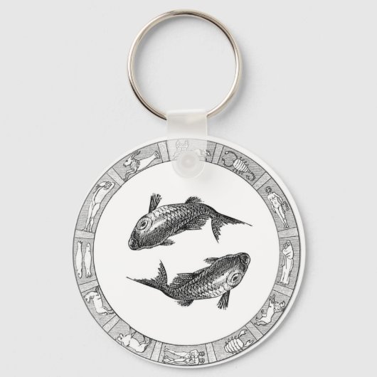 Pisces Zodiac Sleutelhanger (Voorkant)
