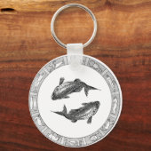 Pisces Zodiac Sleutelhanger (Voorkant)