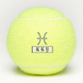 Pisces Zodiac Symbol Element van Kenneth Yoncich Tennisballen (Voorkant)