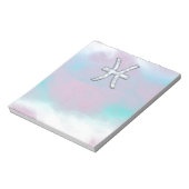 Pisces Zodiac Symbol Moeder van het Pareldecor Notitieblok (Gedraaid)