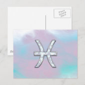 Pisces Zodiac Symbol Moeder van stijl Pearl Briefkaart (Voorkant / Achterkant)