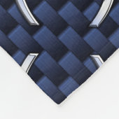 Pisces Zodiac Symbol Navy Blue Carbon Fiber Print Fleece Deken (Hoek)